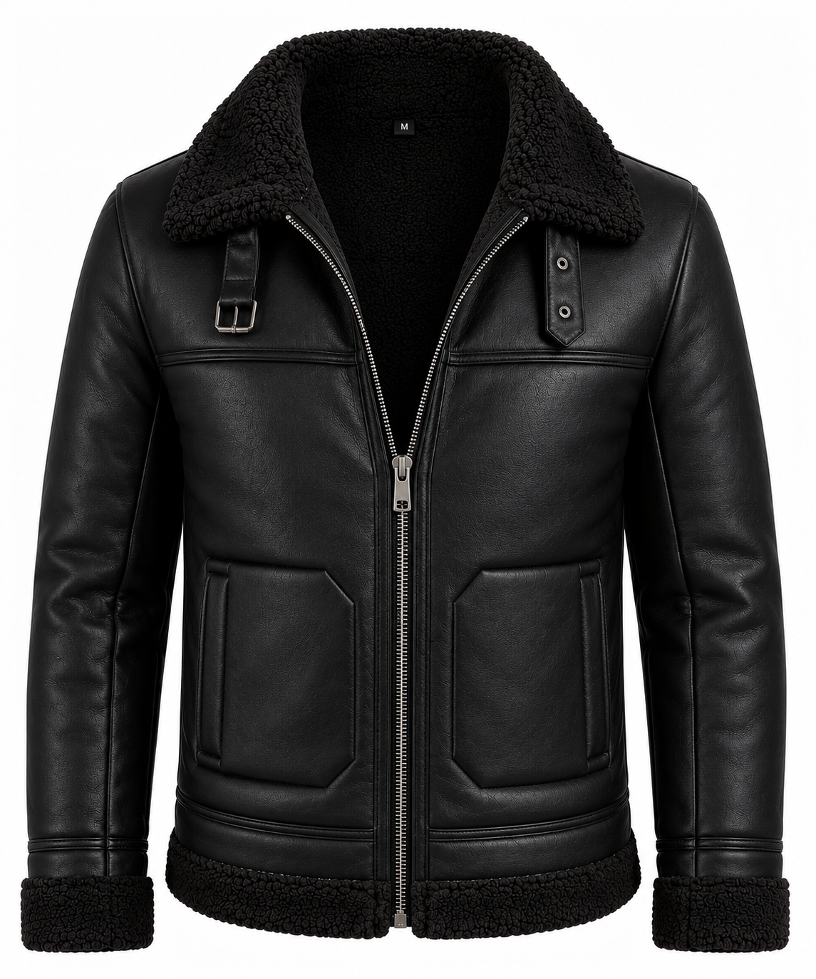 Chaqueta en Cuero con Gamuza – Interior En Algodón Peruano