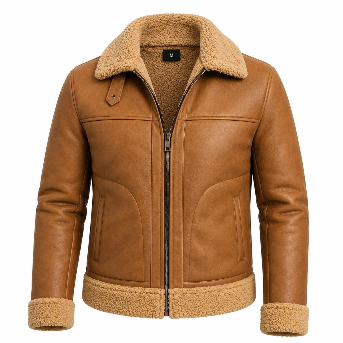 Chaqueta en Cuero con Gamuza – Interior En Algodón Peruano